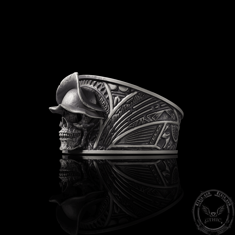 Vintage Hat Skull Sterling Silver Ring