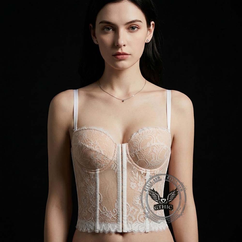 Vintage Lace Fishbone Bustier Camisole Top