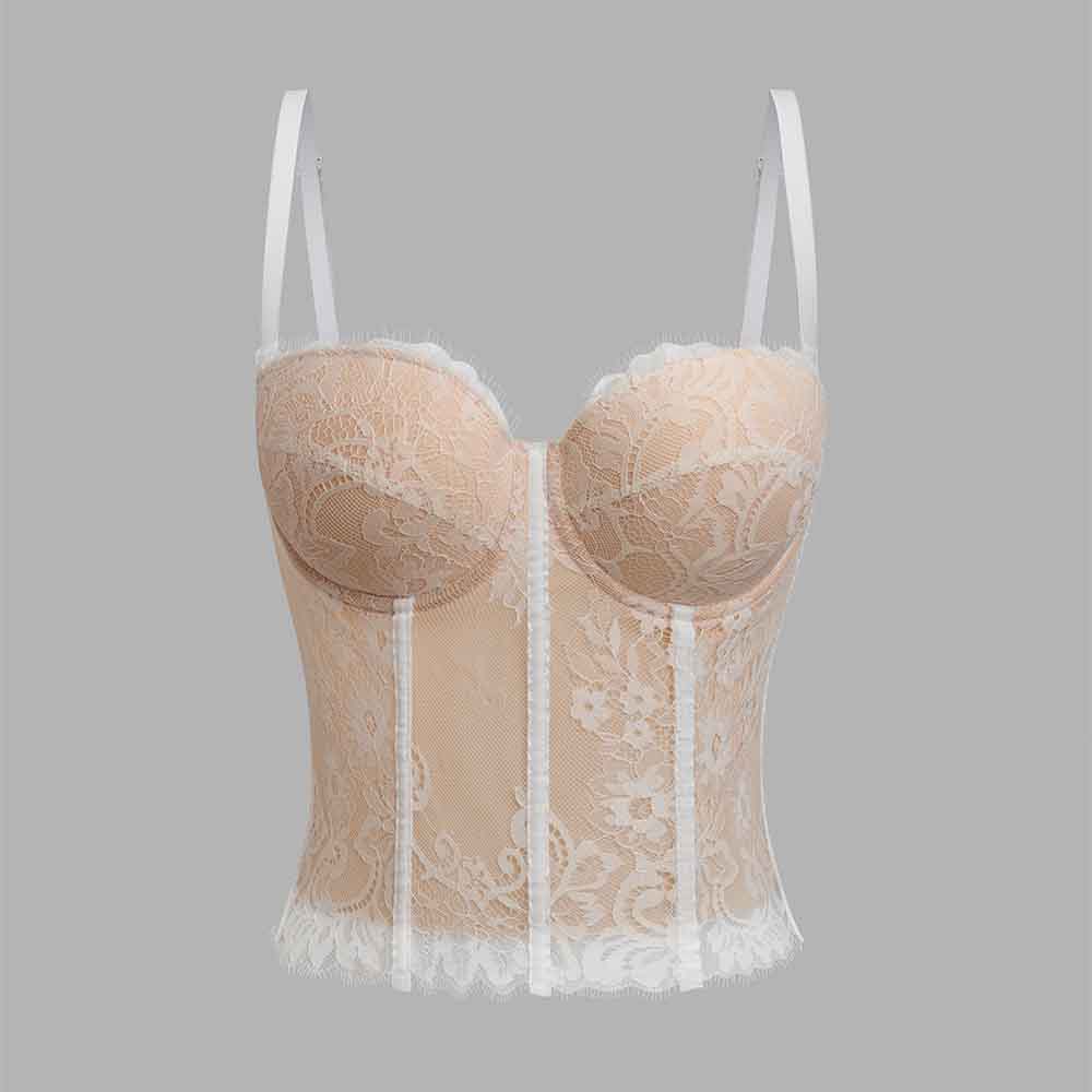 Vintage Lace Fishbone Bustier Camisole Top
