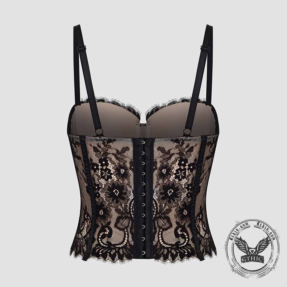 Vintage Lace Fishbone Bustier Camisole Top