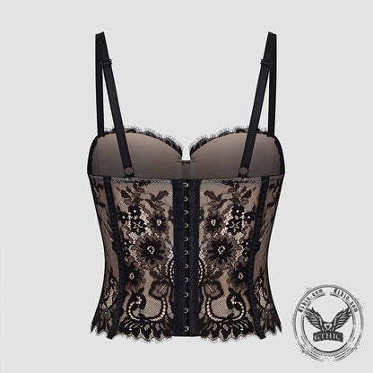 Vintage Lace Fishbone Bustier Camisole Top