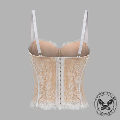 Vintage Lace Fishbone Bustier Camisole Top