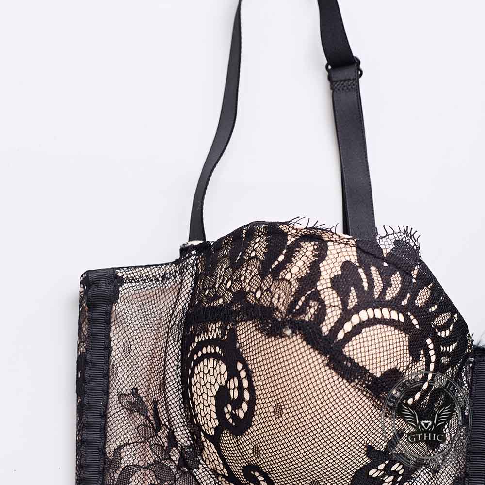 Vintage Lace Fishbone Bustier Camisole Top