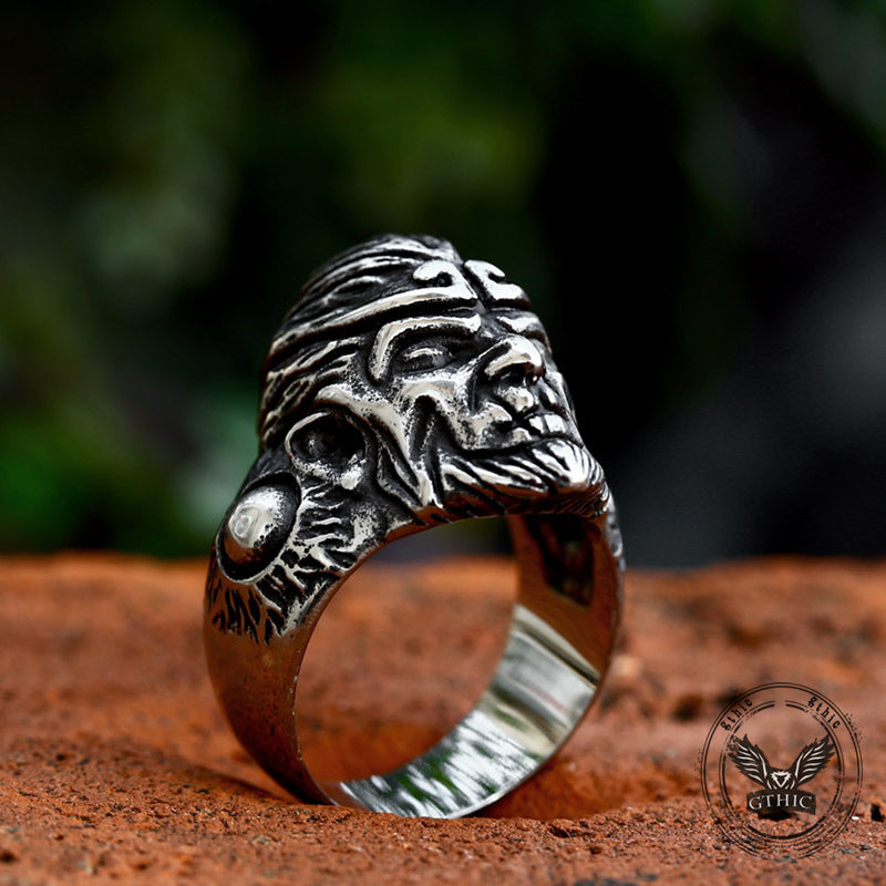 Vintage Monkey King Sun Wukong Ring in Stainless Steel