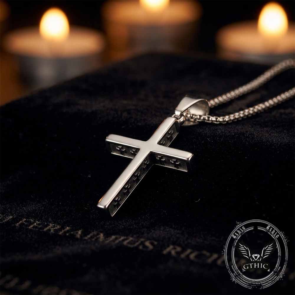 Vintage Multi-Cross Religious Pendant in Stainless Steel