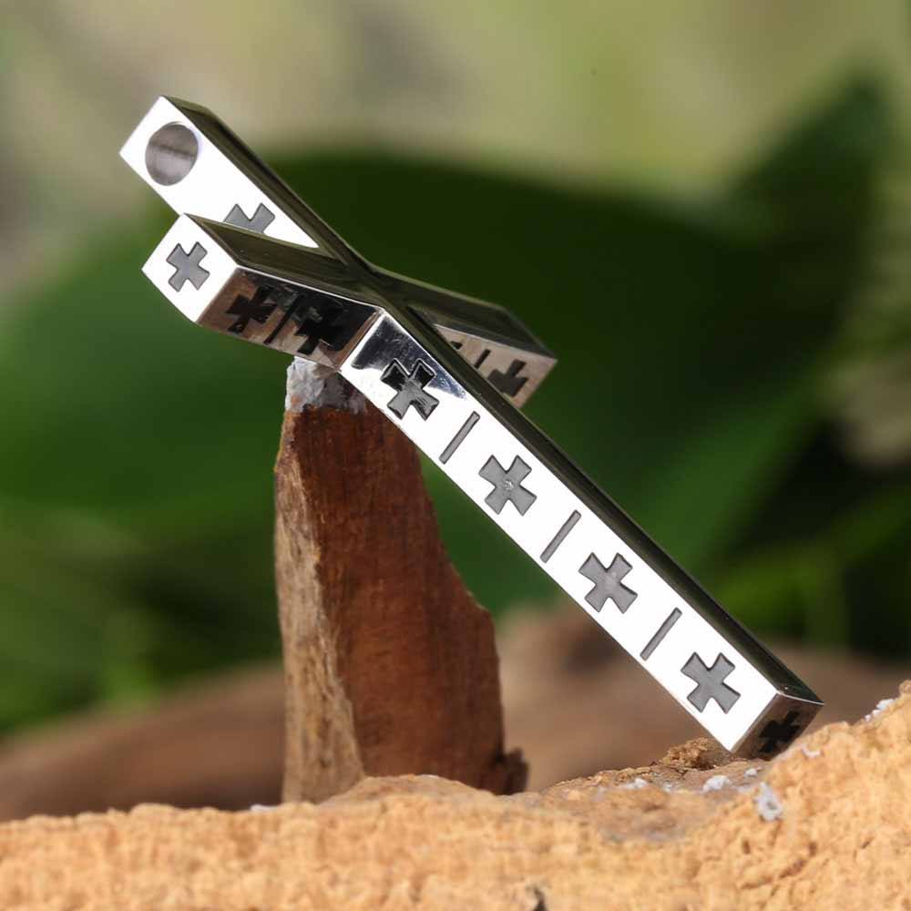 Vintage Multiple Cross Pendant in Stainless Steel