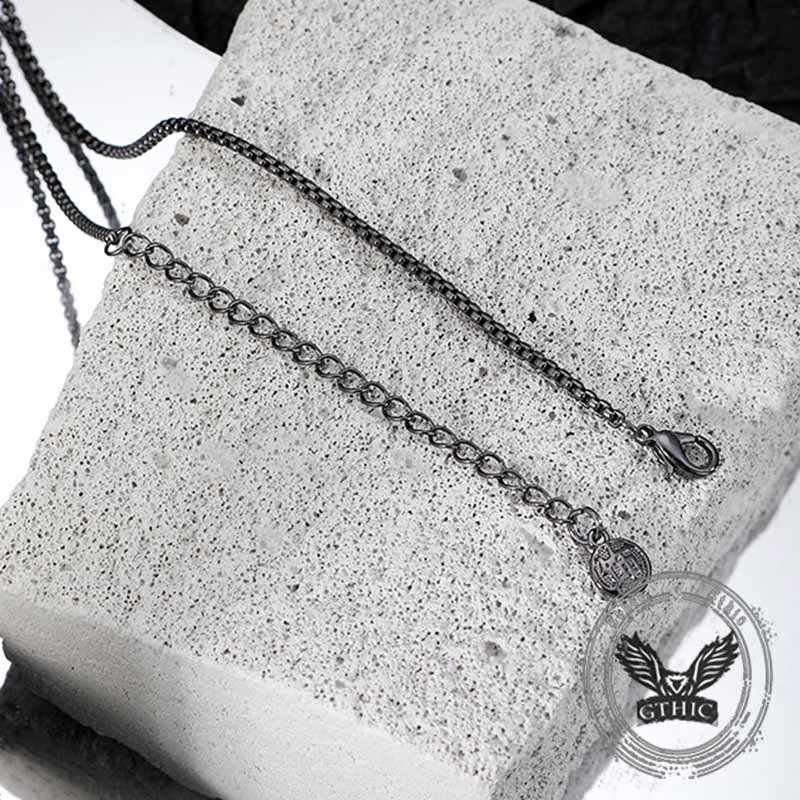Vintage Nail Cross Thorn Rose Alloy Necklace