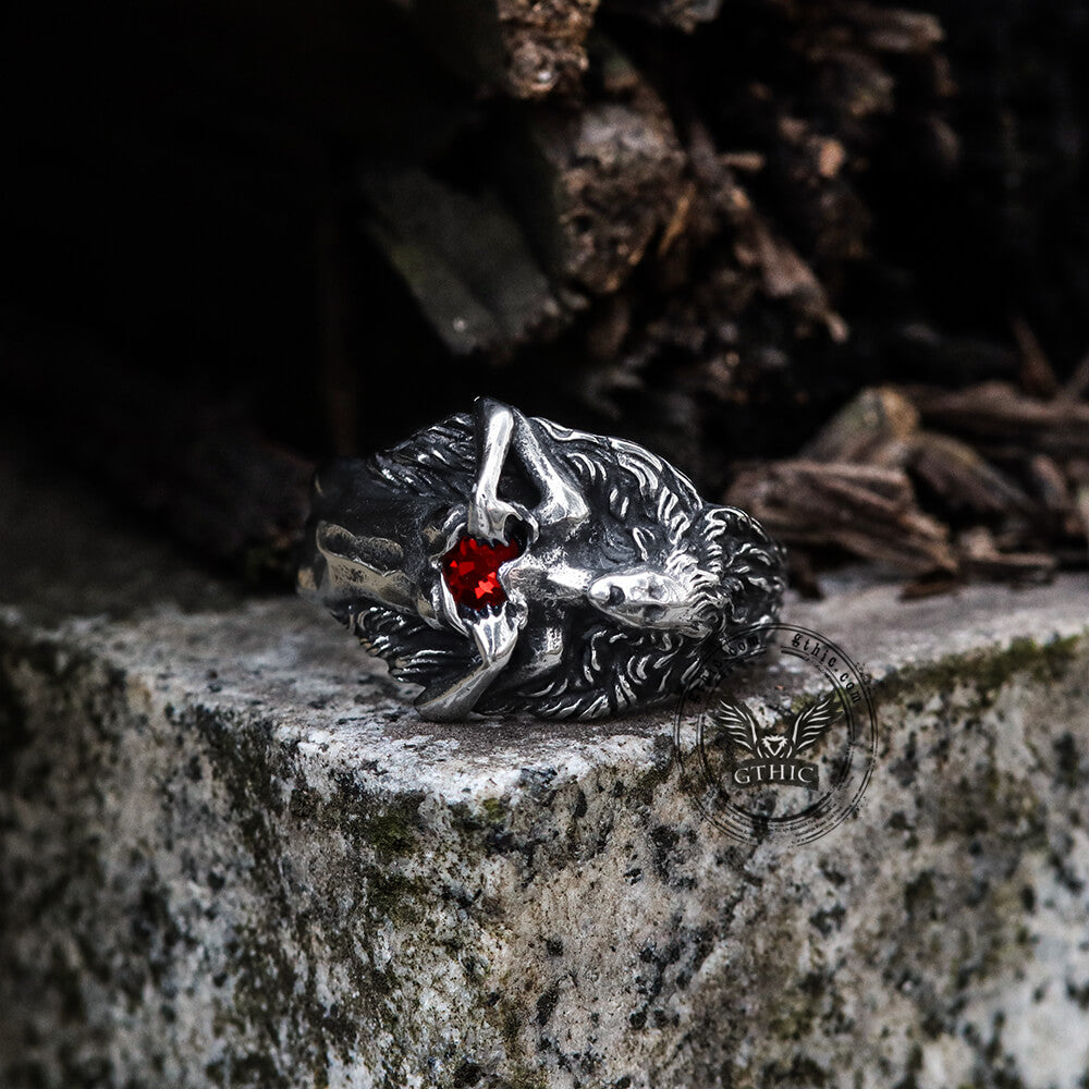 Vintage Open Your Heart Ring in Stainless Steel