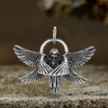 Vintage Praying Angel Wings Pendant in Stainless Steel