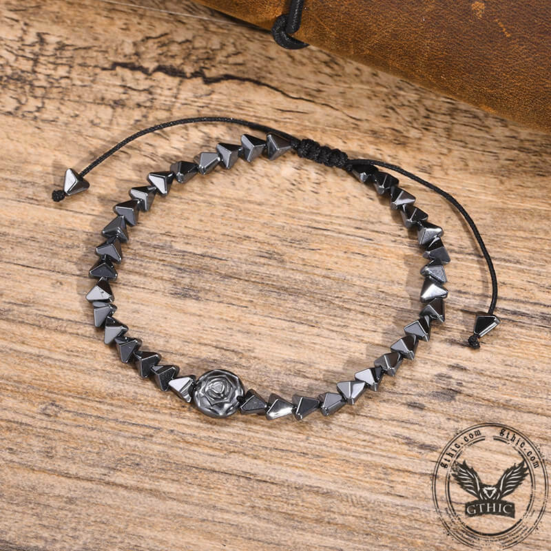 Vintage Rose Natural Stone Bead Bracelet
