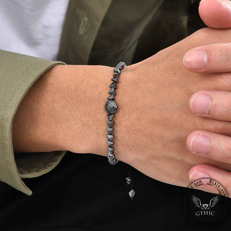 Vintage Rose Natural Stone Bead Bracelet