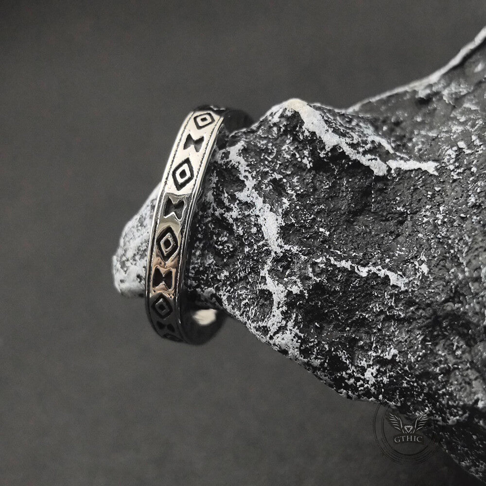 Vintage Skull And Rose Stainless Steel Stackable Ring Set