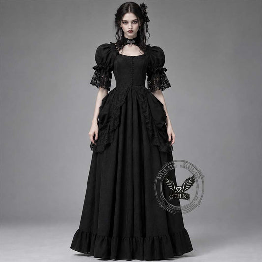 Vintage Victorian Palace Evening Gown Long Dress