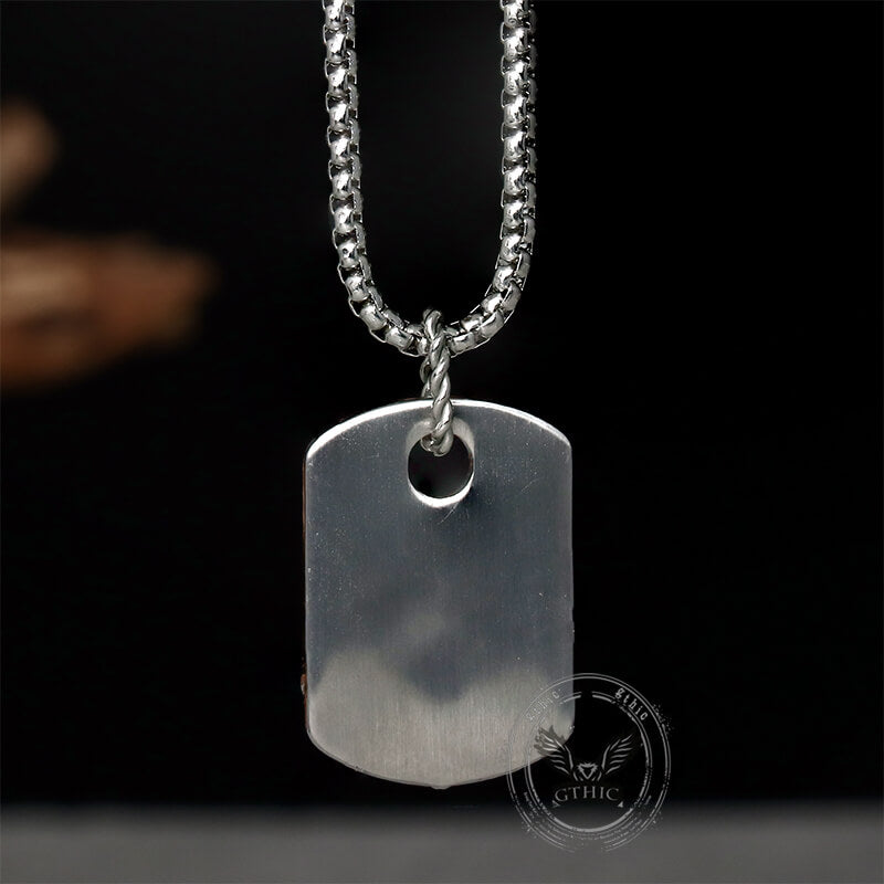 Vintage Wave Anchor Pendant in Stainless Steel