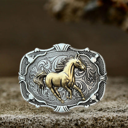 Vintage Western Style Mustang Zinc Alloy Belt Buckle