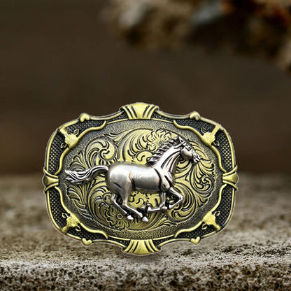 Vintage Western Style Mustang Zinc Alloy Belt Buckle