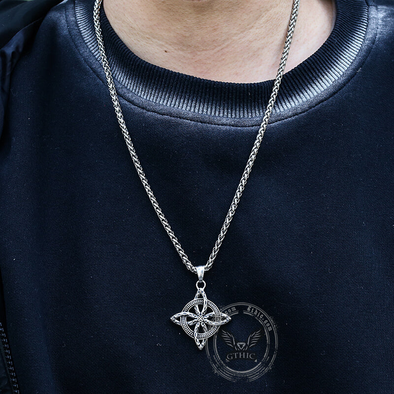 Vintage Witch’s Knot Pendant in Stainless Steel