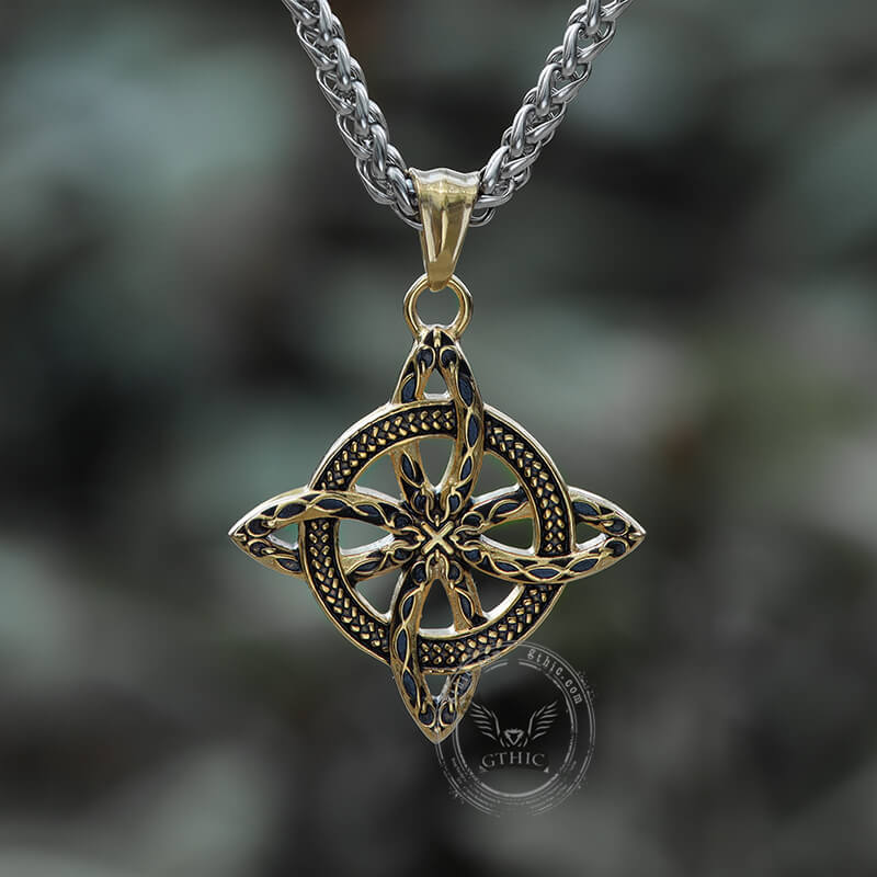 Vintage Witch’s Knot Pendant in Stainless Steel