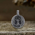Vintage Yggdrasil Helm of Awe Pendant in Stainless Steel