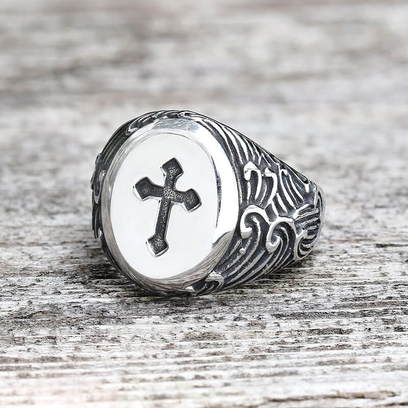 Wave Pattern Budded Cross Ring in Stainless Steel