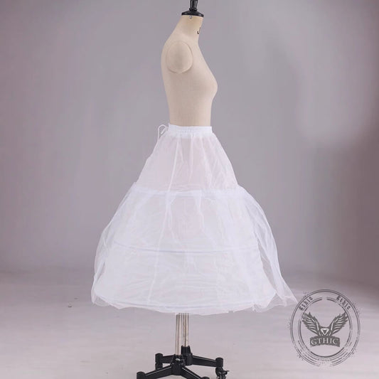 White Fishbone A-Line Wedding Dress Petticoat