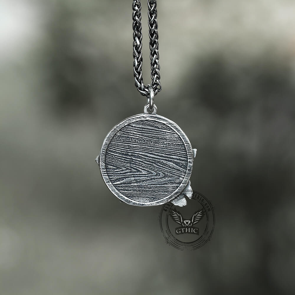 Wisdom Owl Pendant in Stainless Steel