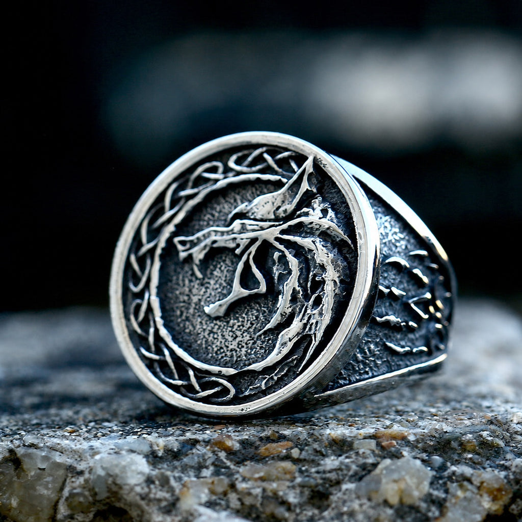 Witcher Wolf Viking Ring in Stainless Steel
