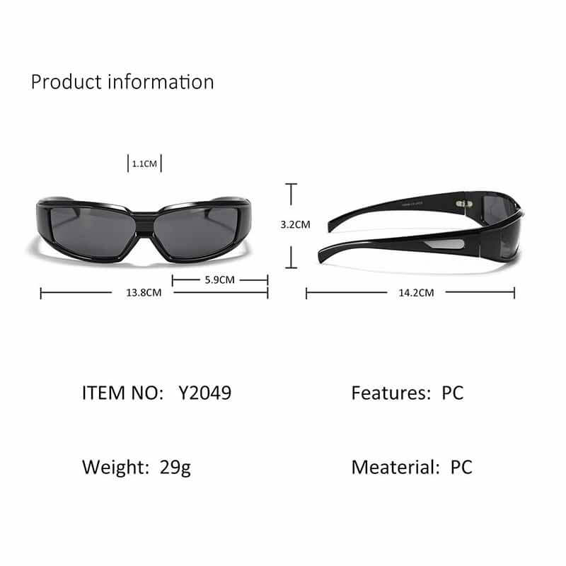 Y2K Future Style Large Frame Trendy Sunglasses