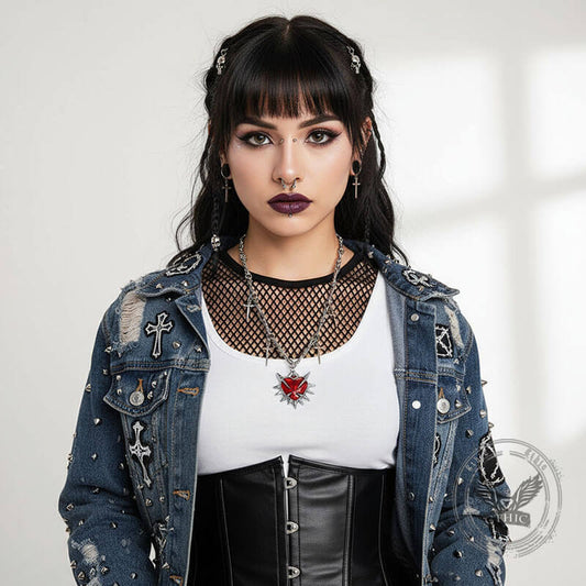 Y2K Love Sword Thorn Gothic Alloy Pendant